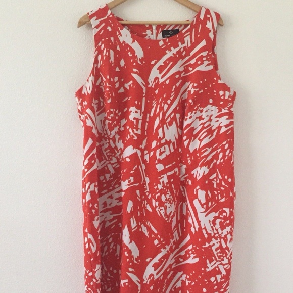 Ronni Nicole Dresses & Skirts - Ronni Nicole Orange White Sleeveless Dress